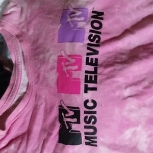 Girls short sleeve pink mtv top